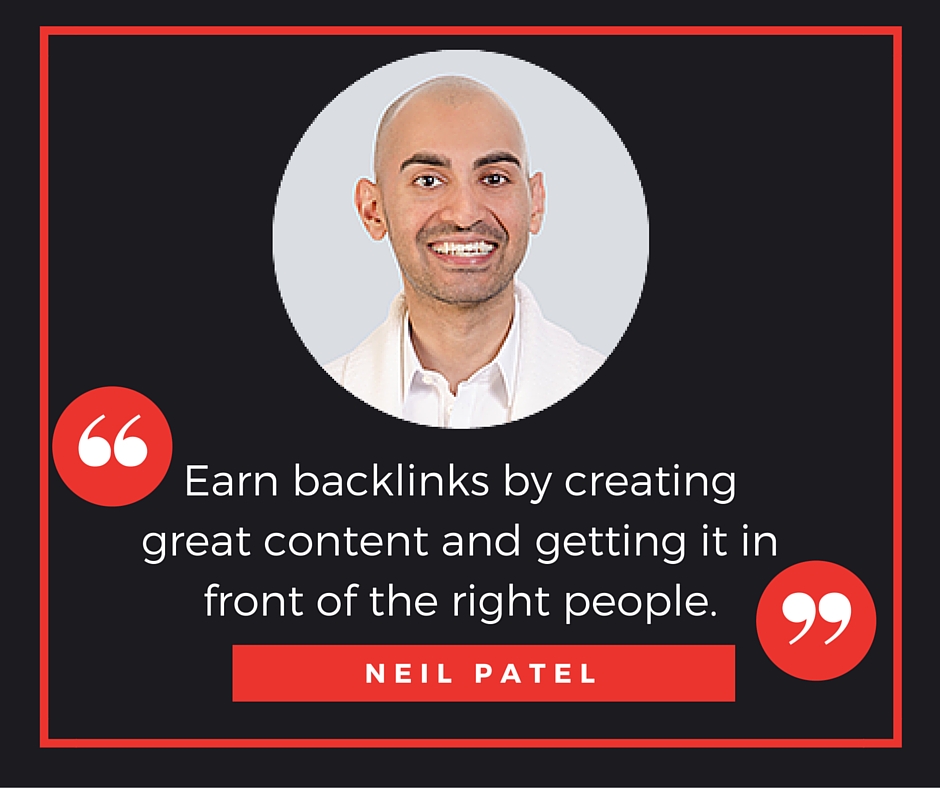 Neil Patel link building quote