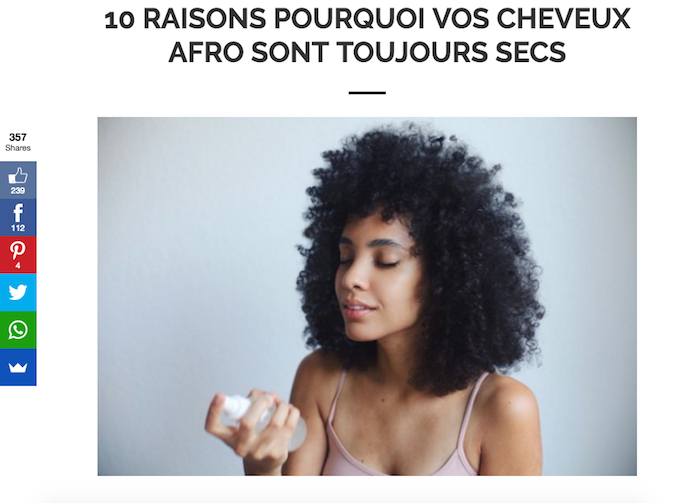 Olivia Rose 10 Raisons pourquoi vos cheveux afro are toujours secs